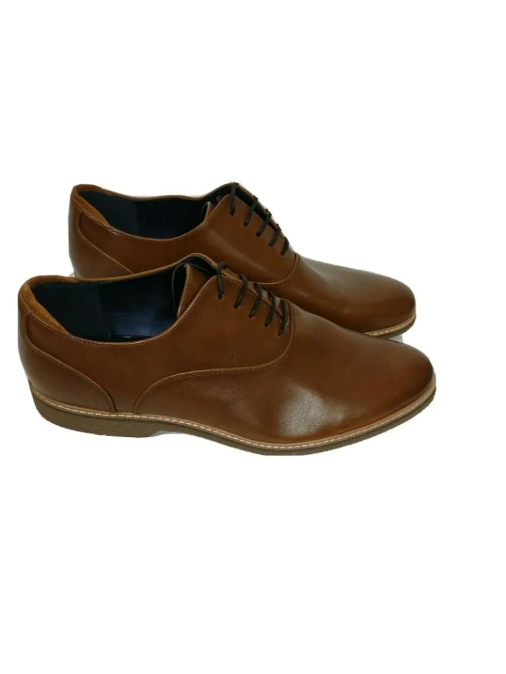 Steve Madden Onan Leather Oxford Shoes Men Size 10.5 Brown Lace Up Rubber Sole